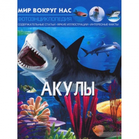Животный и растительный мир, книга Мир вокруг нас. Акулы. Фотоэнциклопедия купить по низкой цене