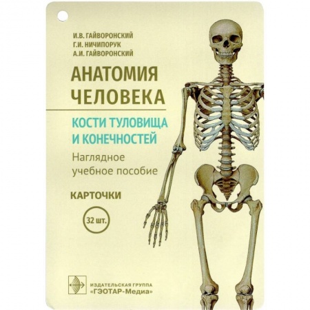 Специальная медицина, книга Анатомия человека. Кости туловища и конечностей. (карточки + кольцо для стяжки карточек) купить по низкой цене